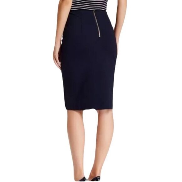 PHILOSOPHY Navy Blue Knit Pencil Skirt NEW Size 4 - Picture 1 of 4